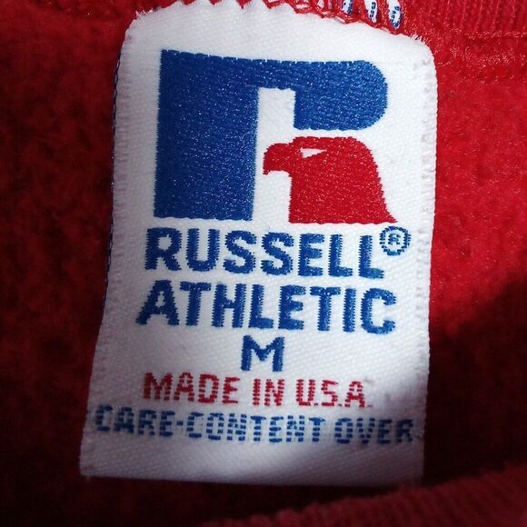 Vintage Russell Athletic Blank Crewneck Sweatshirt Red - Picture 3 of 5